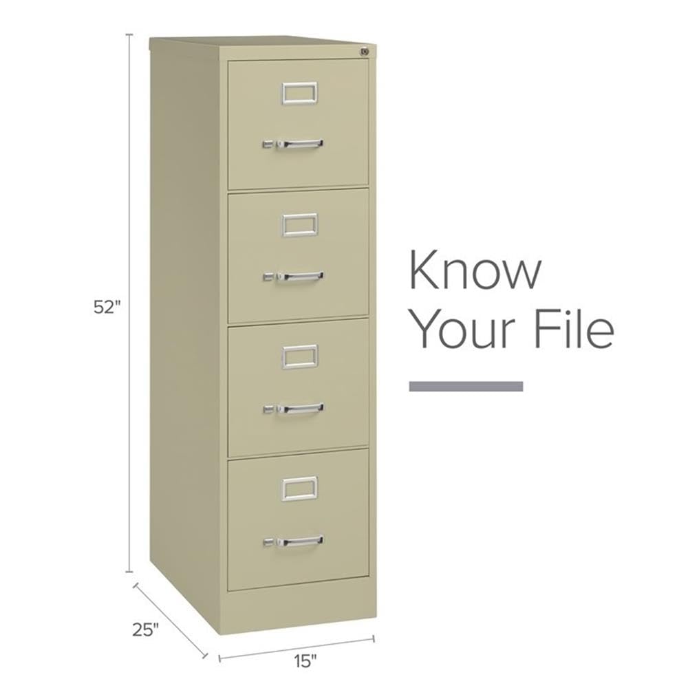 Beige 4-Drawer Metal Letter File Cabinet O202
