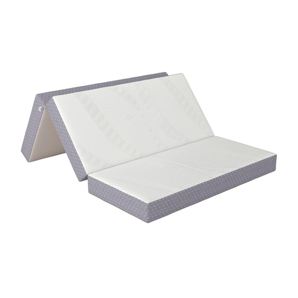 Full 6" Folding Memory Foam Mattress, Gray Knit Cover, Tri-Fold K5302