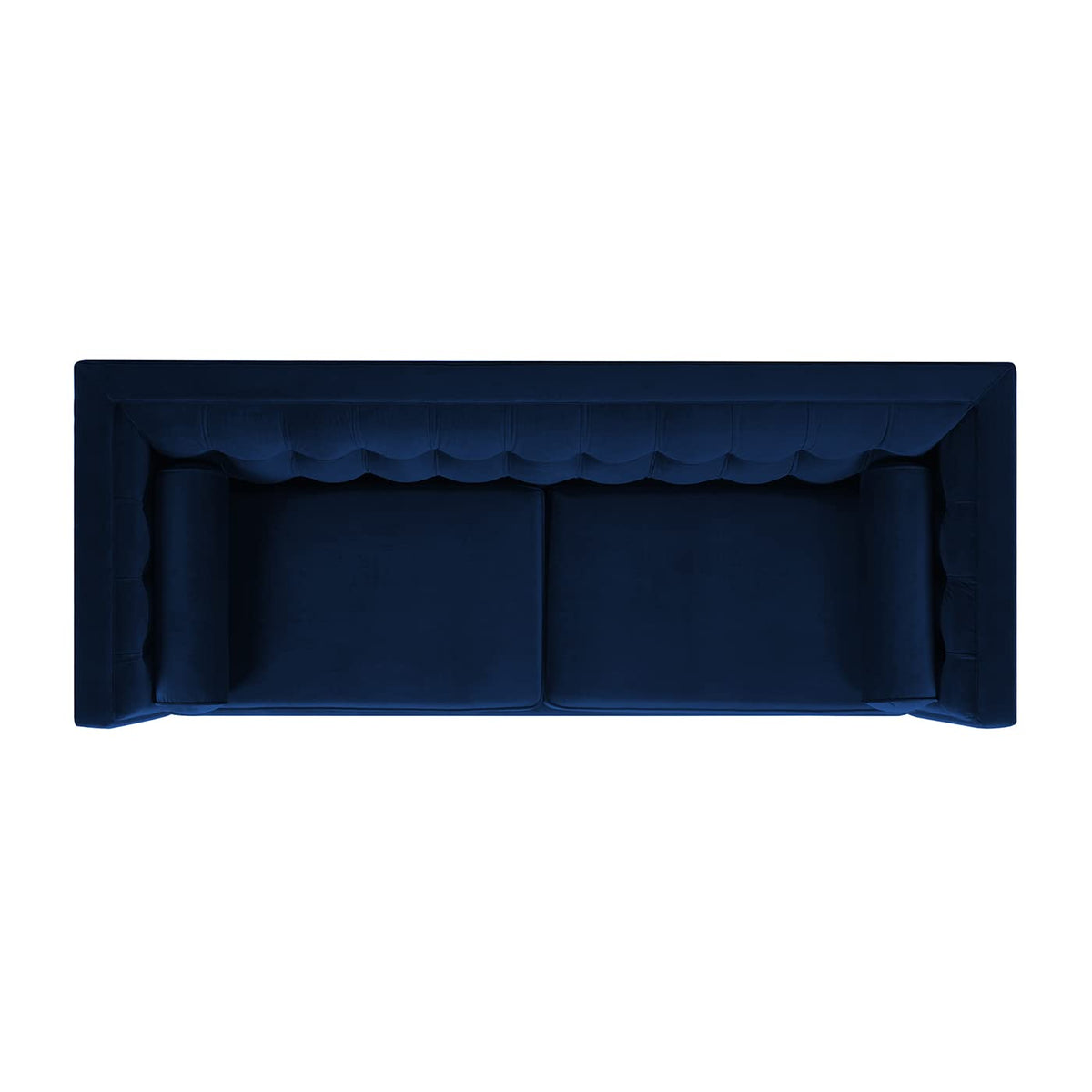 Navy Blue Velvet Tufted Sofa L257