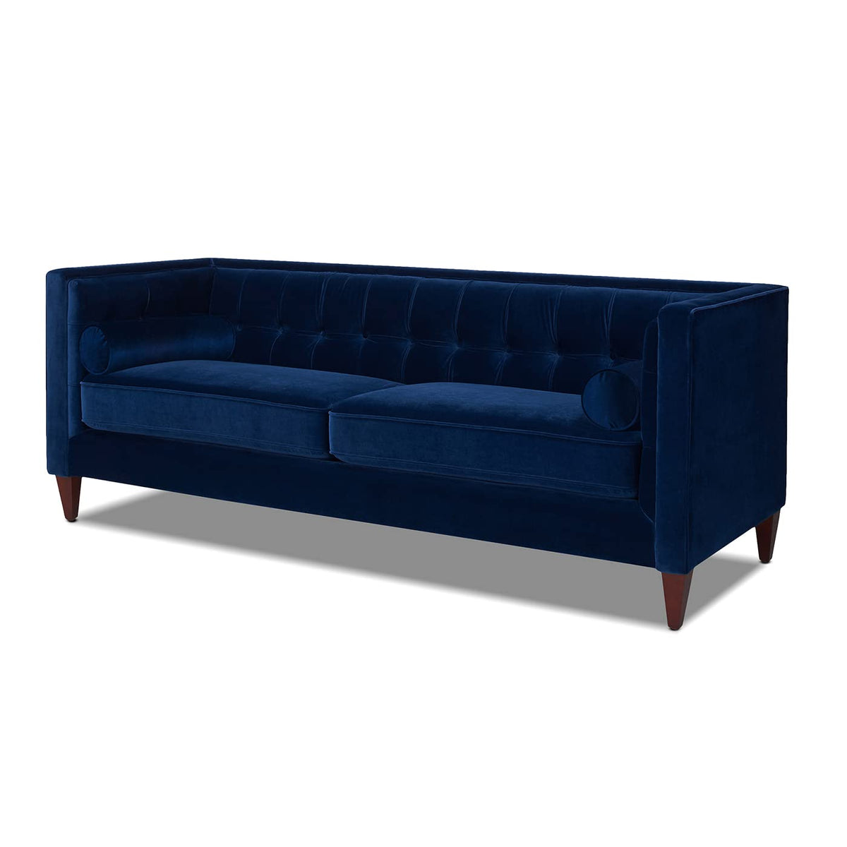 Navy Blue Velvet Tufted Sofa L257