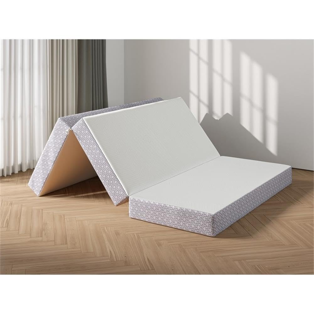 Full 6" Folding Memory Foam Mattress, Gray Knit Cover, Tri-Fold K5302