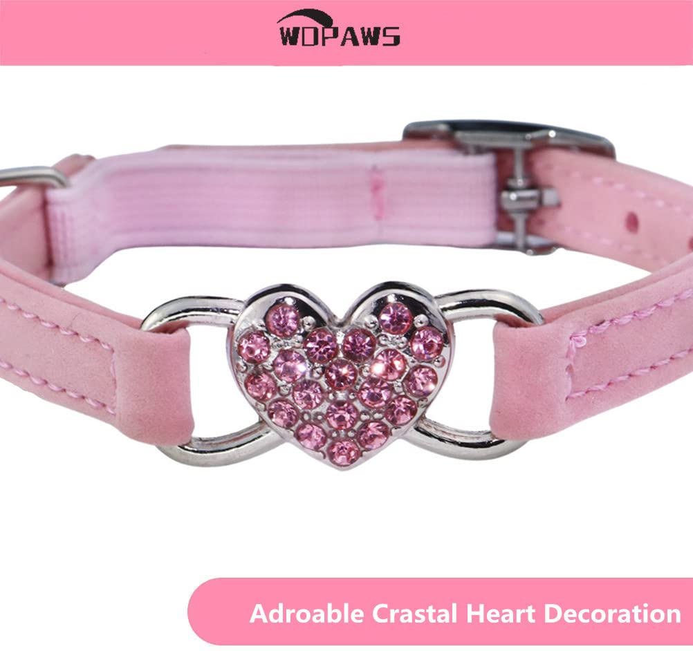 Pink Cat Collar with Safety Belt and Bell C828