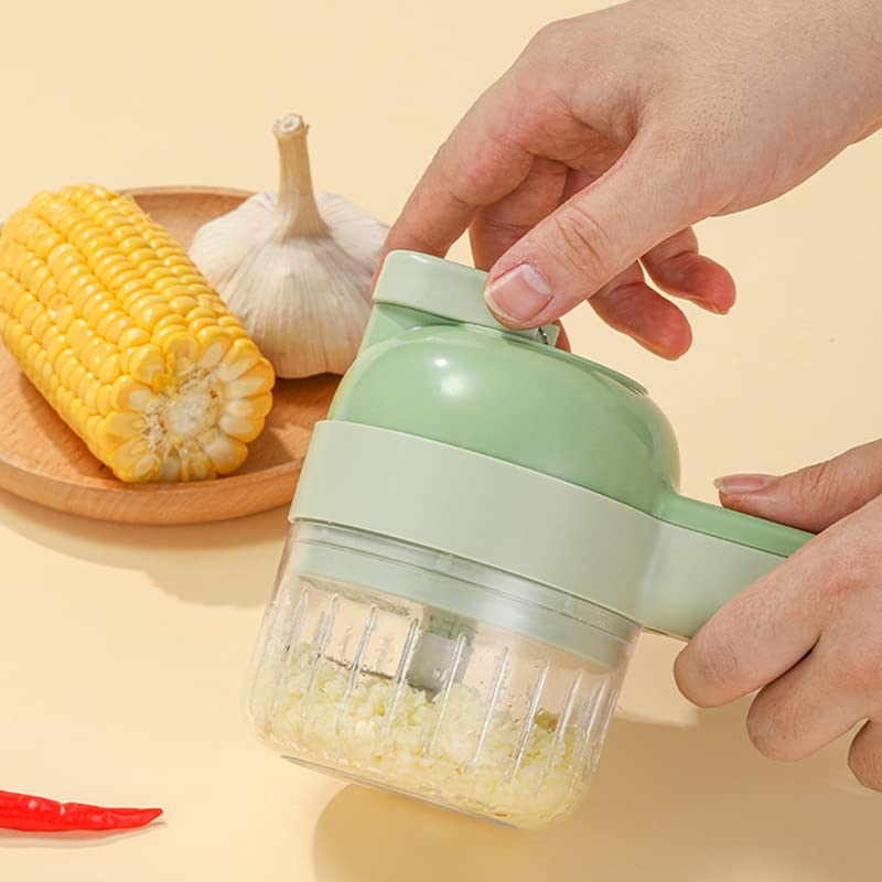 Electric Vegetable Cutter Set 4 in 1 Portable Rechargeable Wireless Food Processor H433979