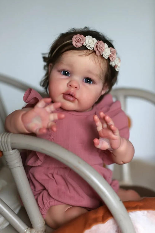 20 Inch Reborn Baby Dolls Girl with Curly Rooted Hair A305