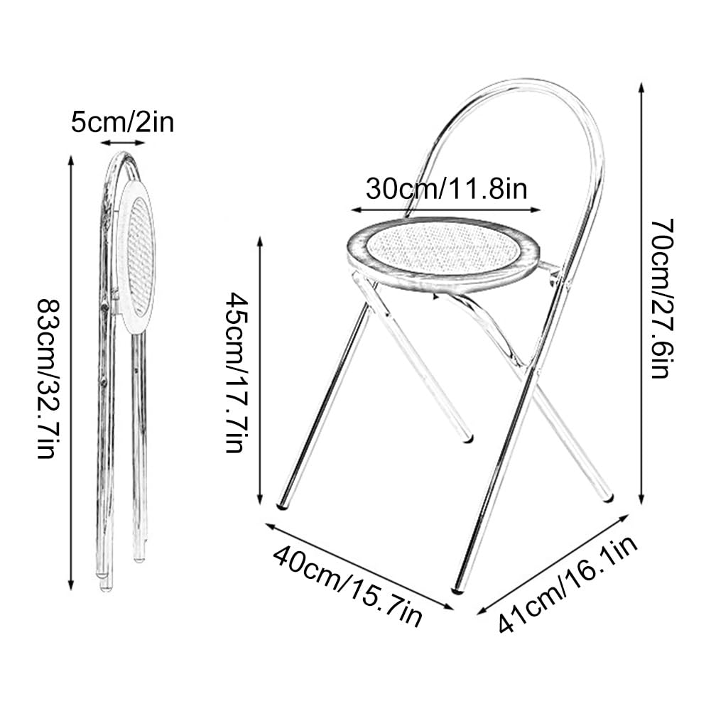 Folding Rattan Wood Bar Stool A890666