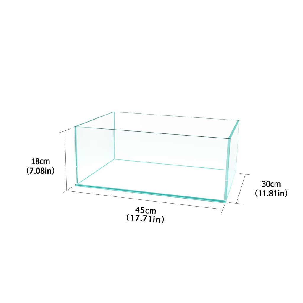 6.4Gal Shallow Rimless Aquarium Ultra-White Glass Q1967