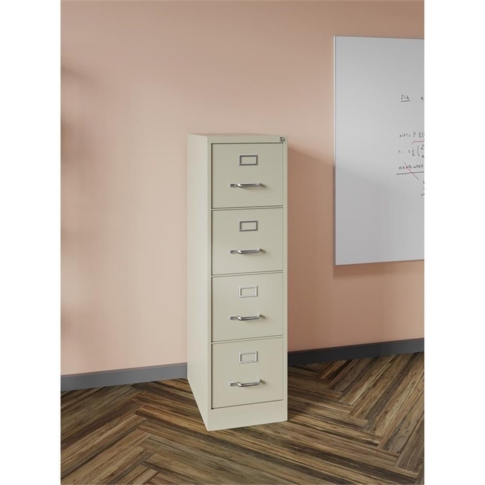 Beige 4-Drawer Metal Letter File Cabinet O202