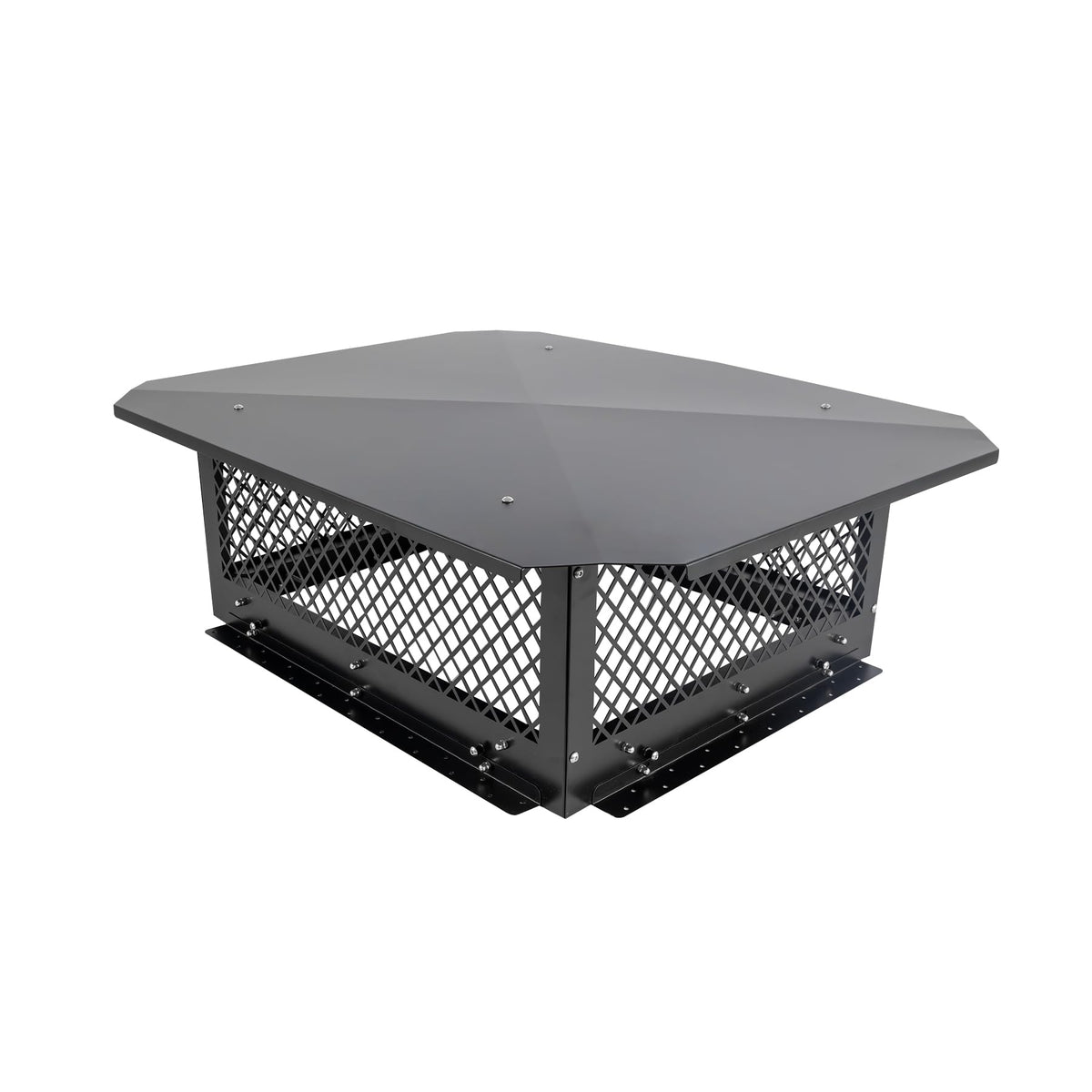 Black Galvanized Steel Chimney Cap H38998