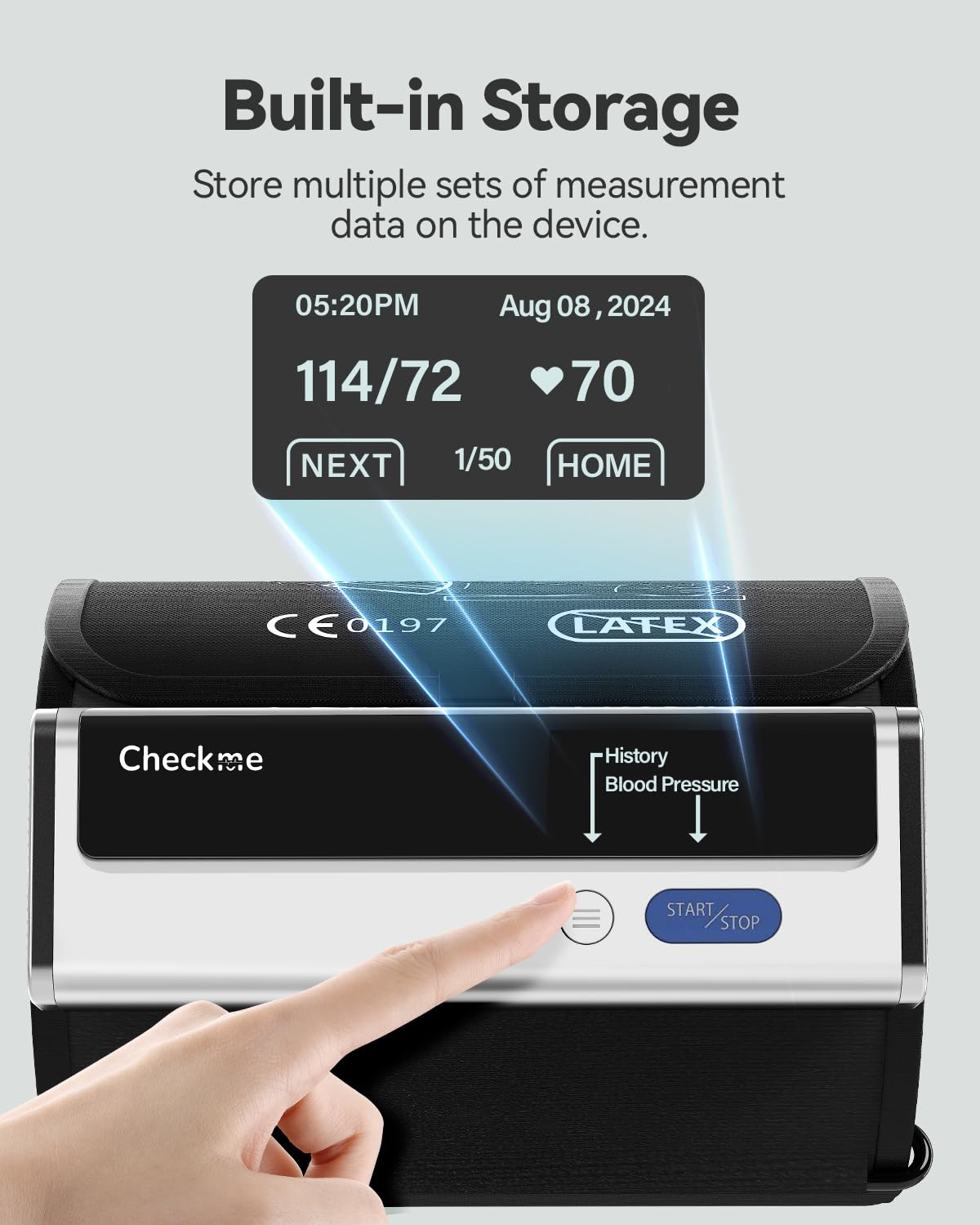 Upper Arm Blood Pressure Monitor with Bluetooth Cuff B219