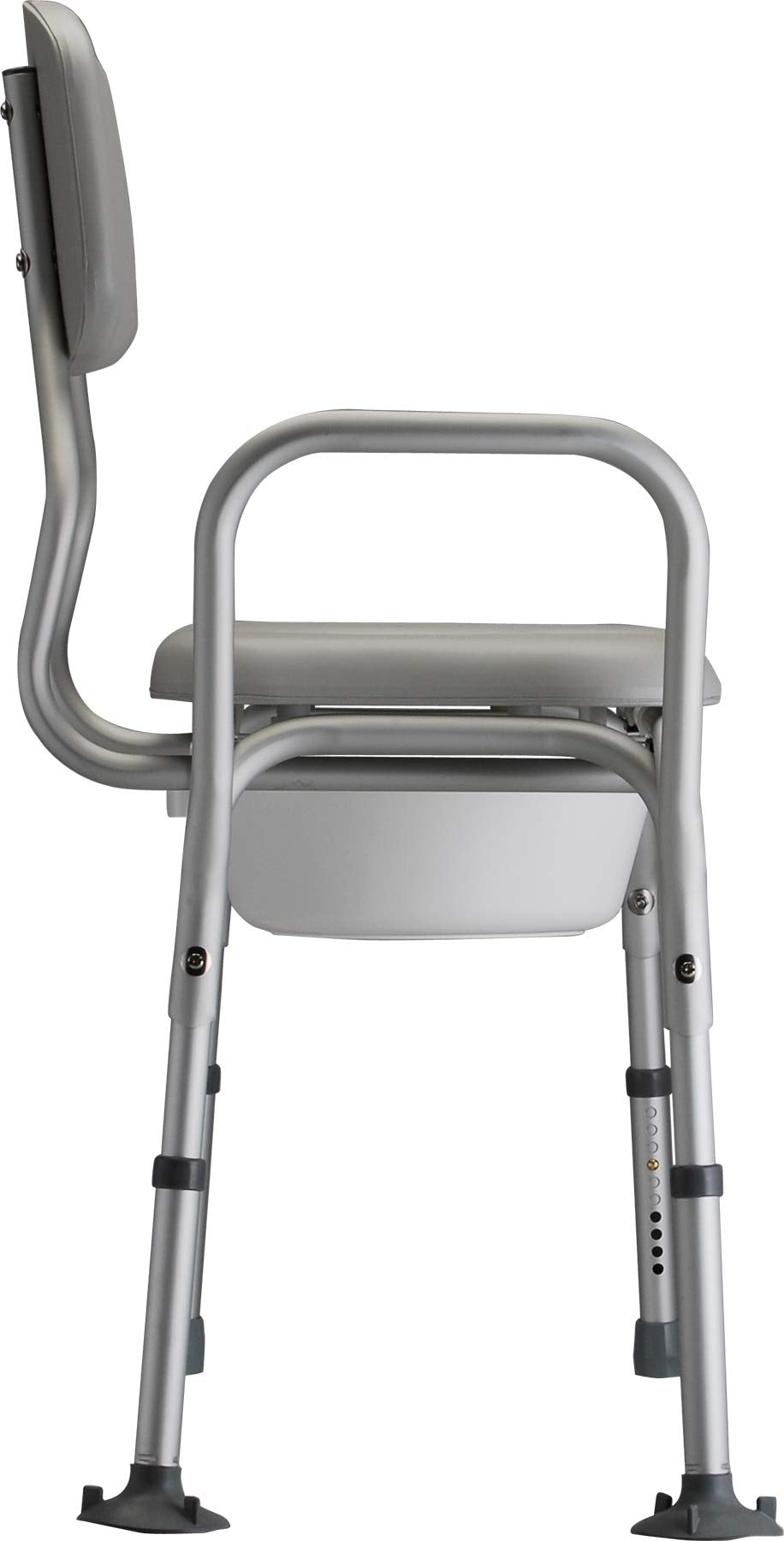Padded Transfer Bench with Commode, Adjustable Aluminum Y69108