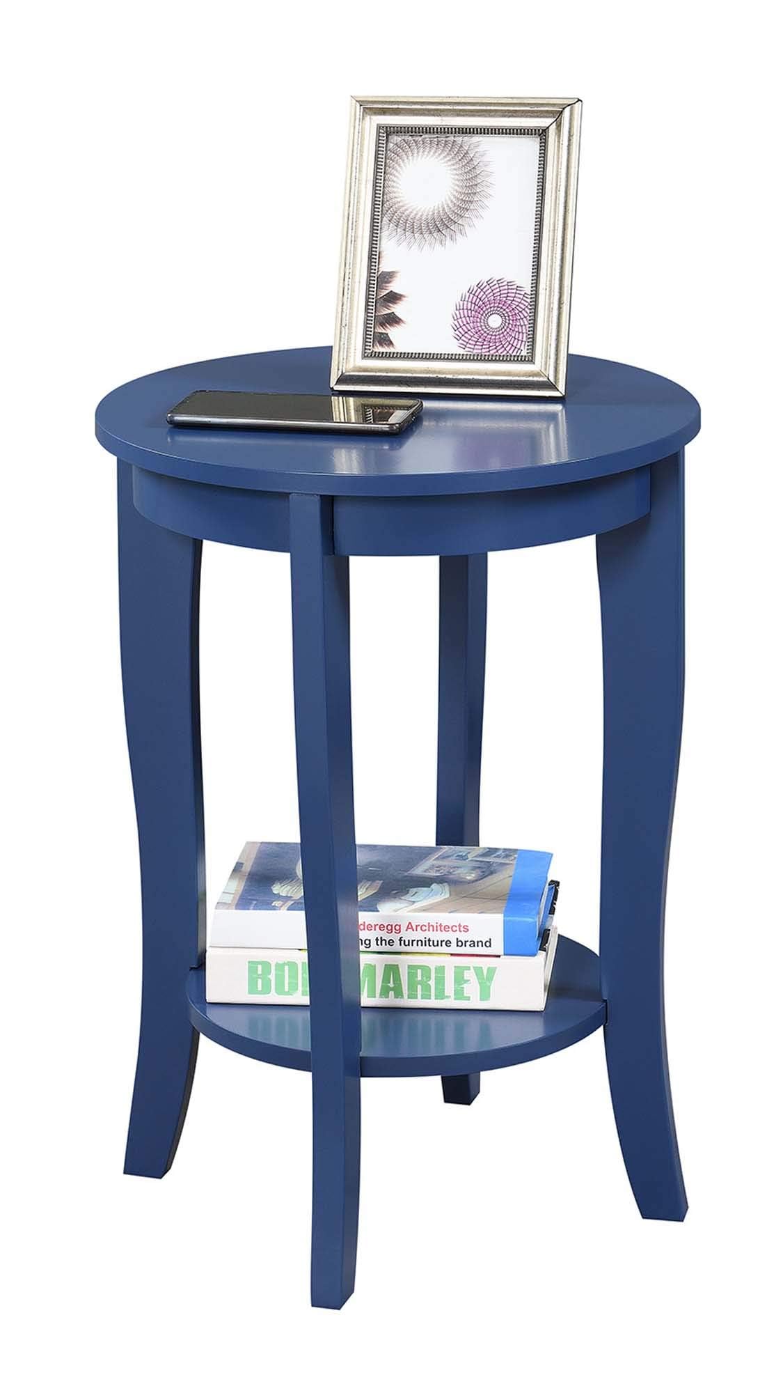 Cobalt Blue Round End Table Z456