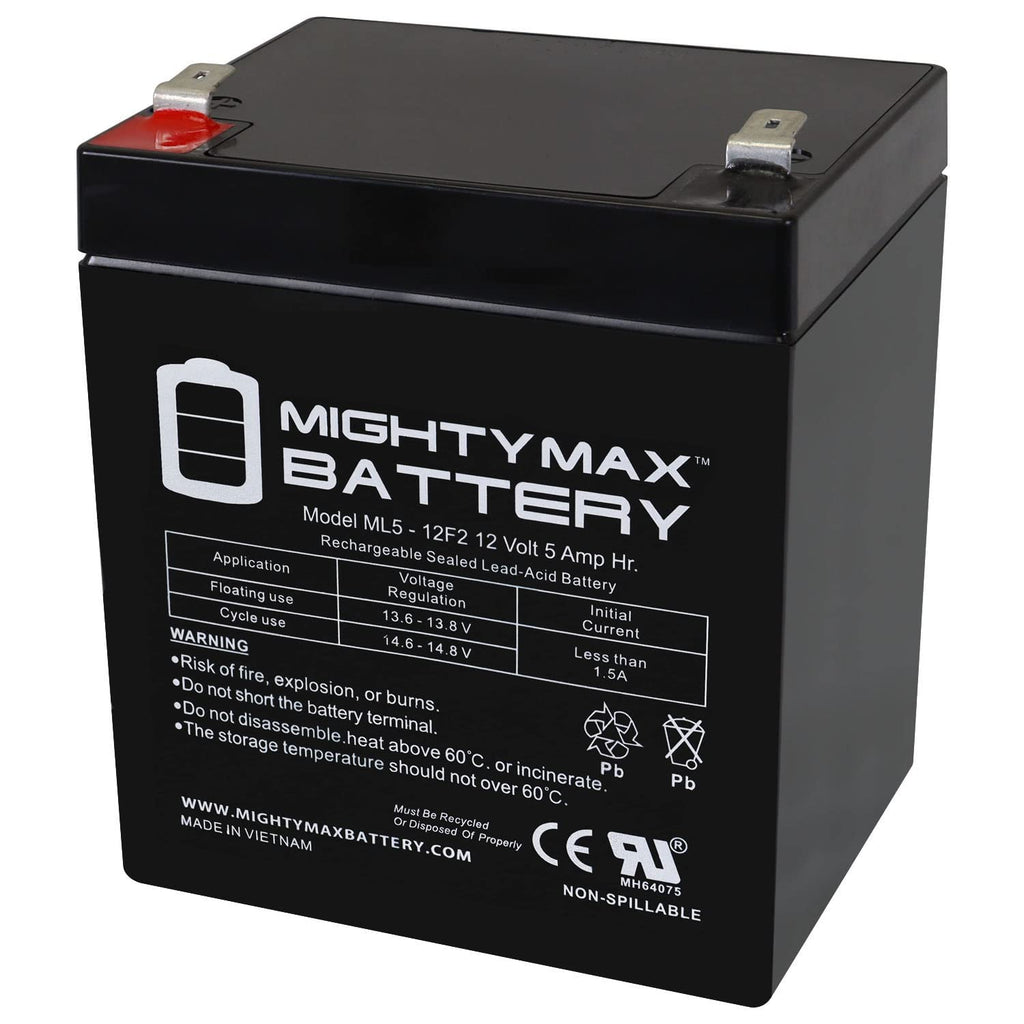 12 Volt 5 AH Rechargeable SLA AGM Battery V830463