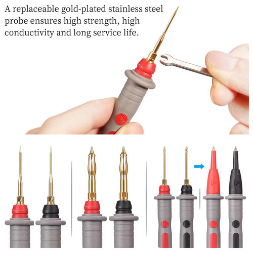 25-Piece Multimeter Leads Kit with Probes, Alligator Clips, Test Hooks and Back Probe Pins E59709
