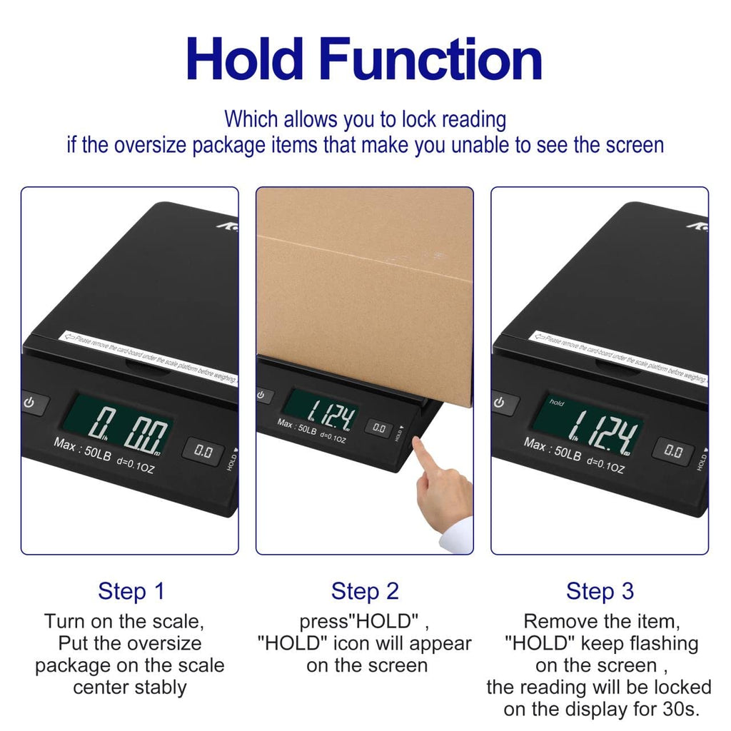 50 lb Black Digital Shipping Postal Scale C813933