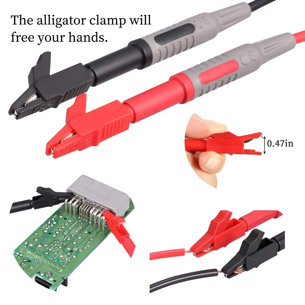 25-Piece Multimeter Leads Kit with Probes, Alligator Clips, Test Hooks and Back Probe Pins E59709