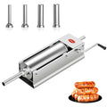 Manual Stainless Steel Sausage Stuffer with 4 Stuffing Tubes O2063
