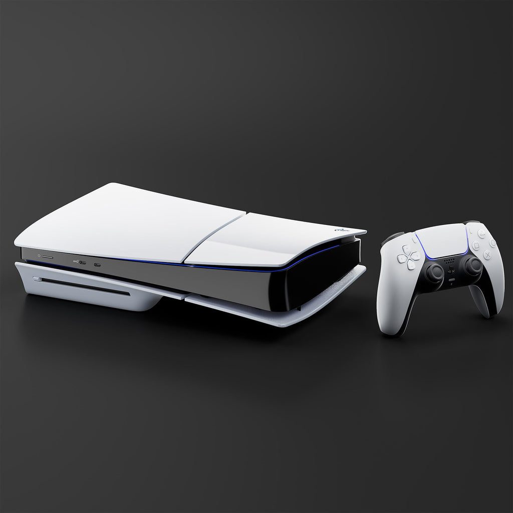 White 2TB SSD PlayStation 5 Slim Disc Gaming Console Bundle with Wireless Controller Y57383