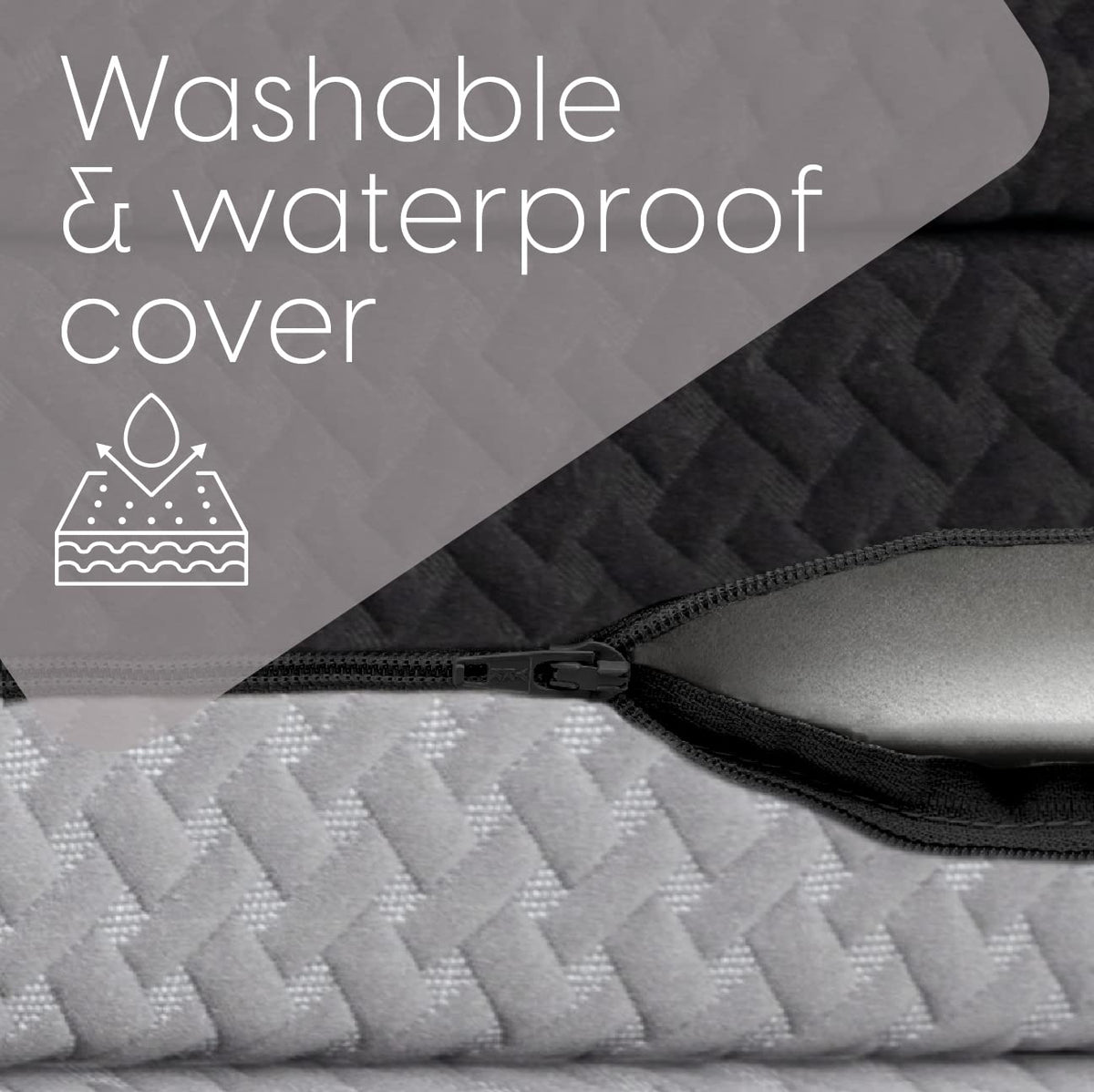 Memory Foam Tri Folding Mattress with Waterproof Washable Cover R47246