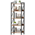 5-Tier Industrial Bookshelf with Metal Frame L41223