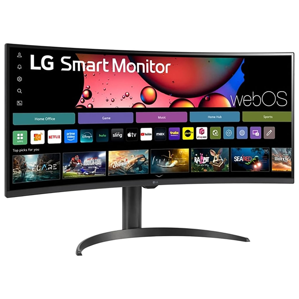 34" Curved UltraWide WQHD Smart Monitor with HDR10 100Hz Adjustable Stand W341025