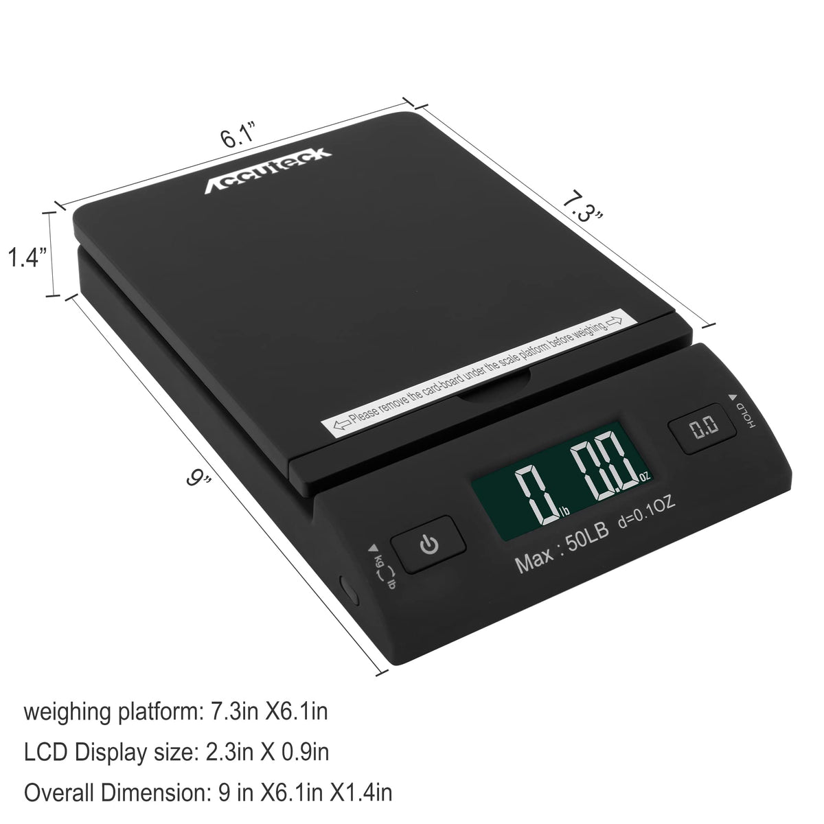 50 lb Black Digital Shipping Postal Scale C813933