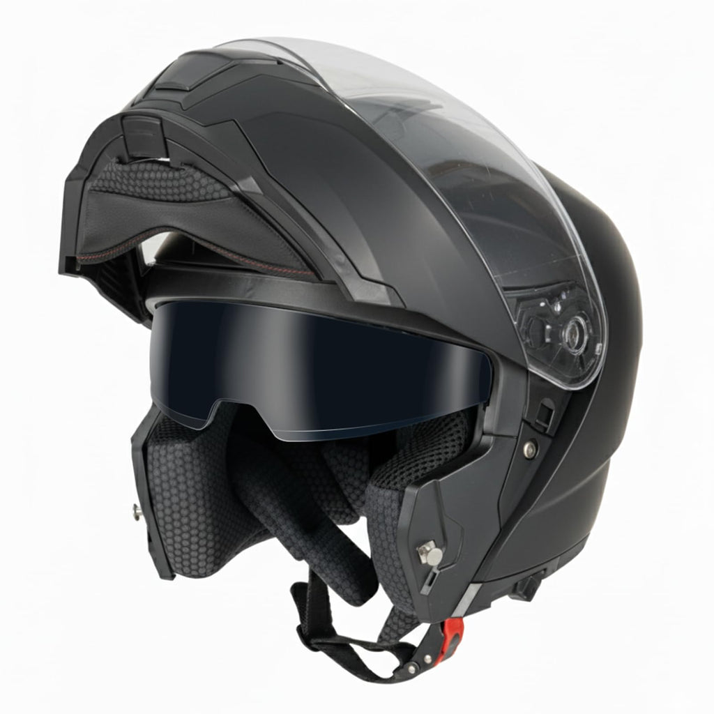 Modular Flip Up Motorcycle Helmet with Dual Visor J97384