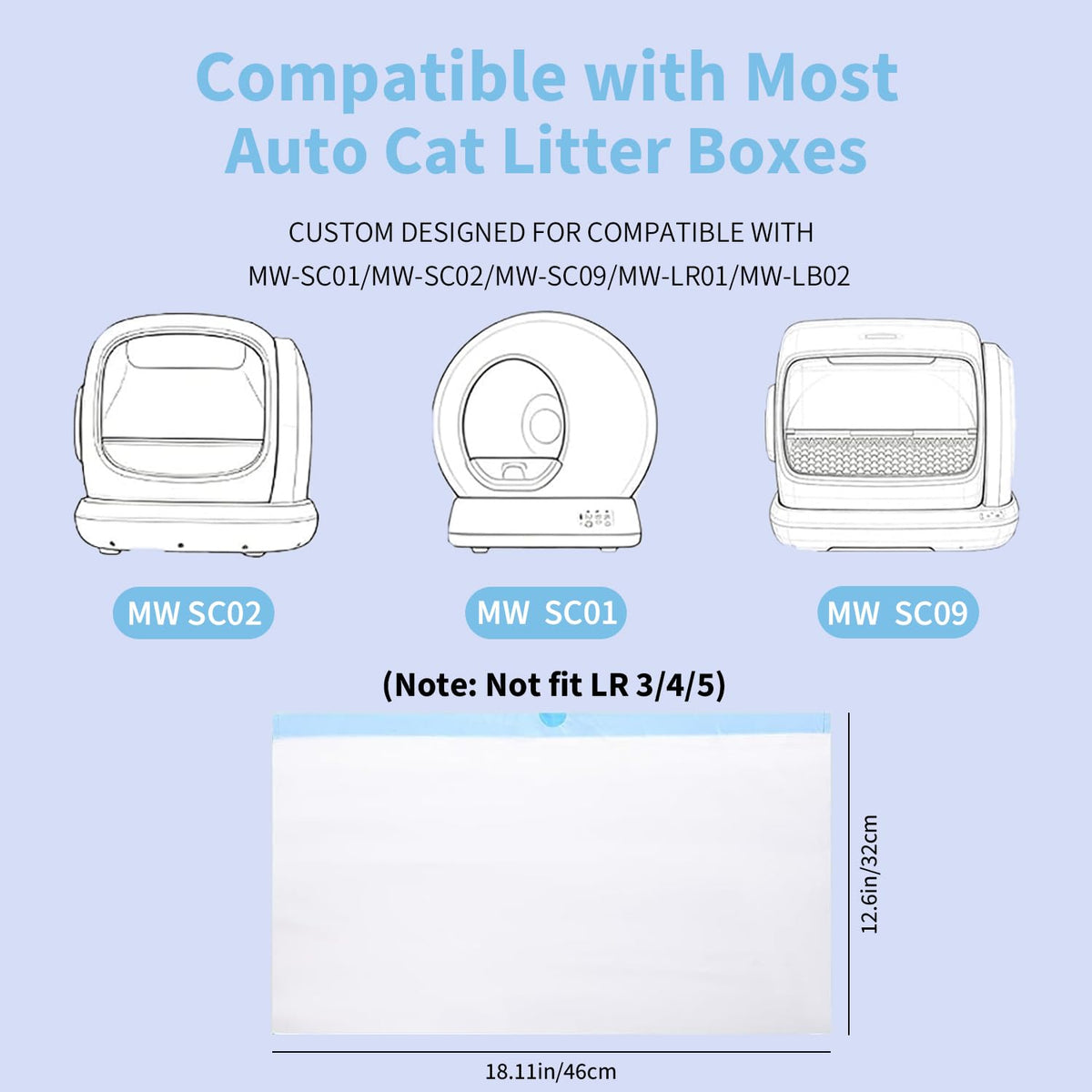 120 Count Self-Cleaning Cat Litter Box Liners N604312
