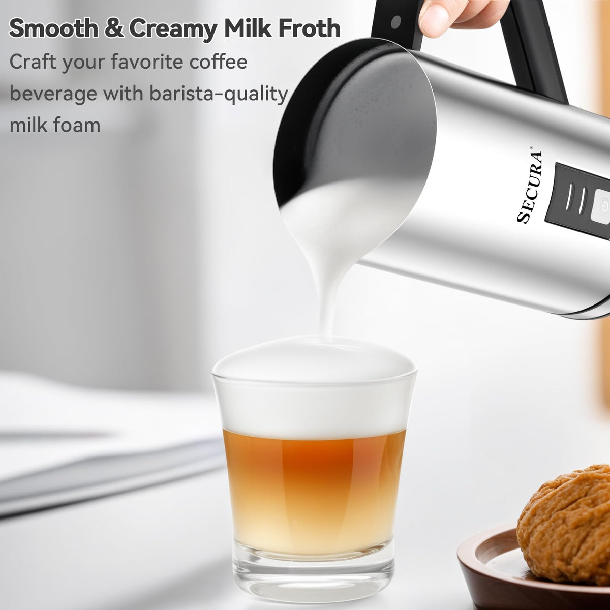 8.4oz Stainless Steel Milk Frother K6192