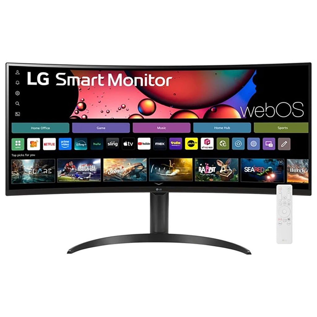 34" Curved UltraWide WQHD Smart Monitor with HDR10 100Hz Adjustable Stand W341025