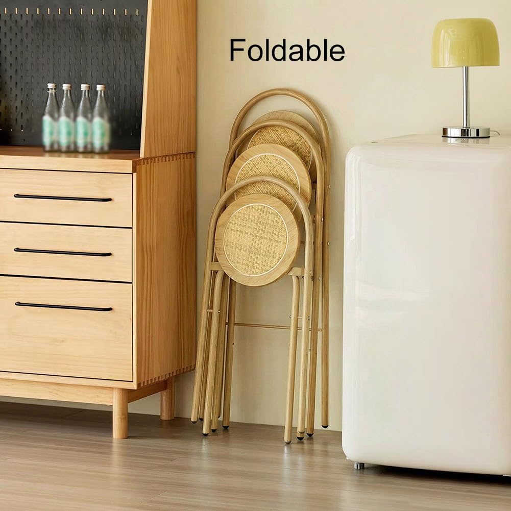 Folding Rattan Wood Bar Stool A890666