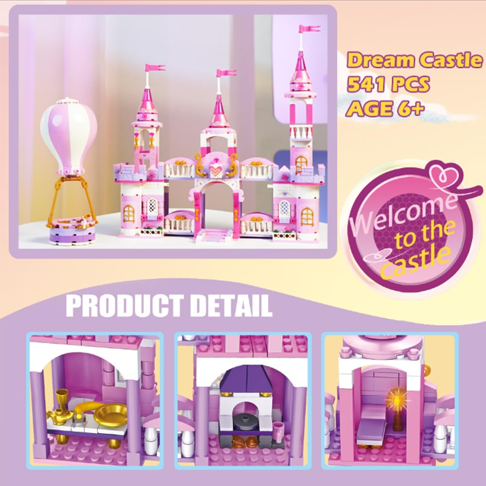 541 Pieces Multi Shaped Castle Building Blocks J1525