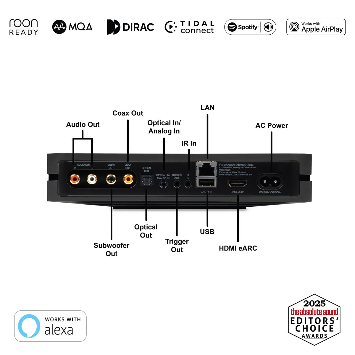 Black Wireless Music Streamer X64452