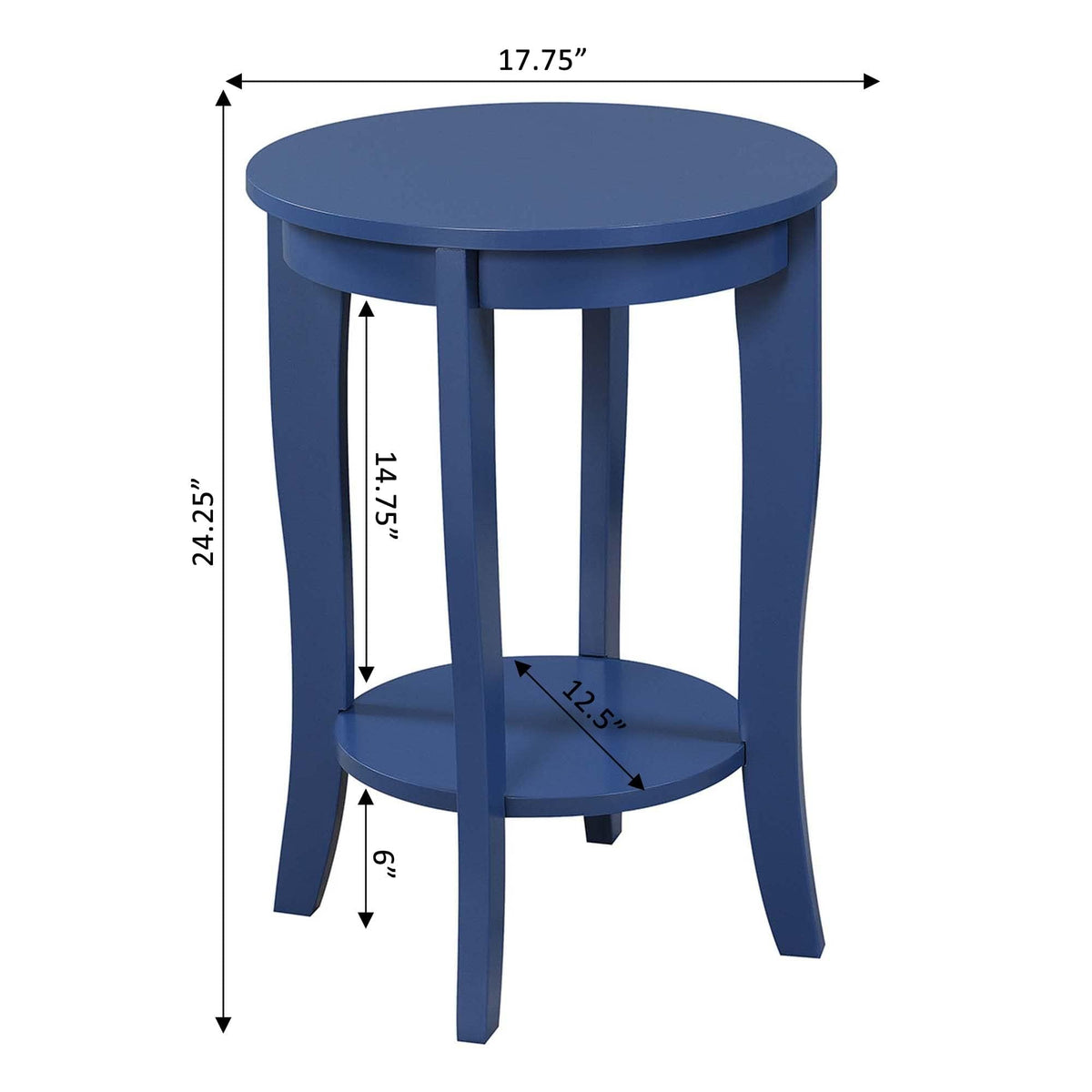 Cobalt Blue Round End Table Z456