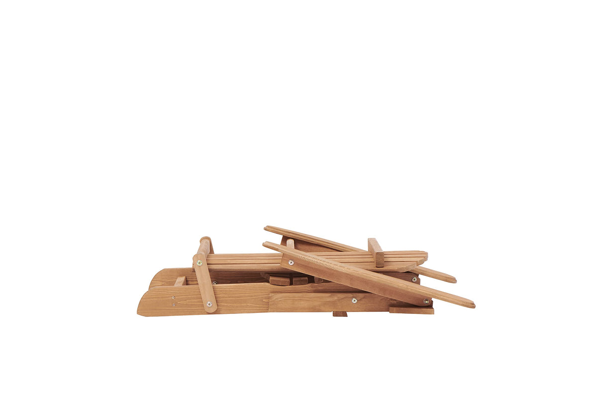 Wooden Folding Adirondack Chair Set of 2 Solid Cedar Light Brown T92375