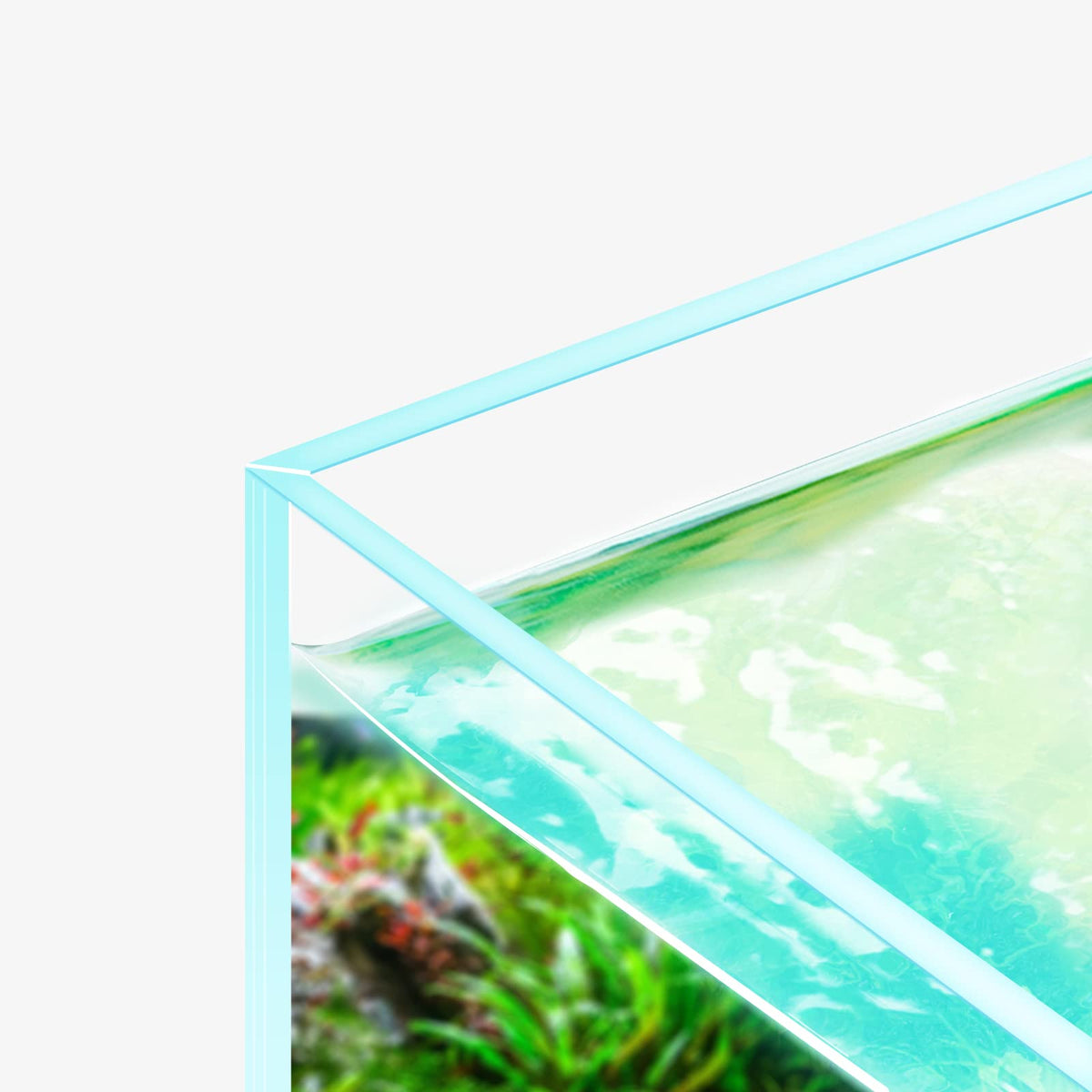 6.4Gal Shallow Rimless Aquarium Ultra-White Glass Q1967