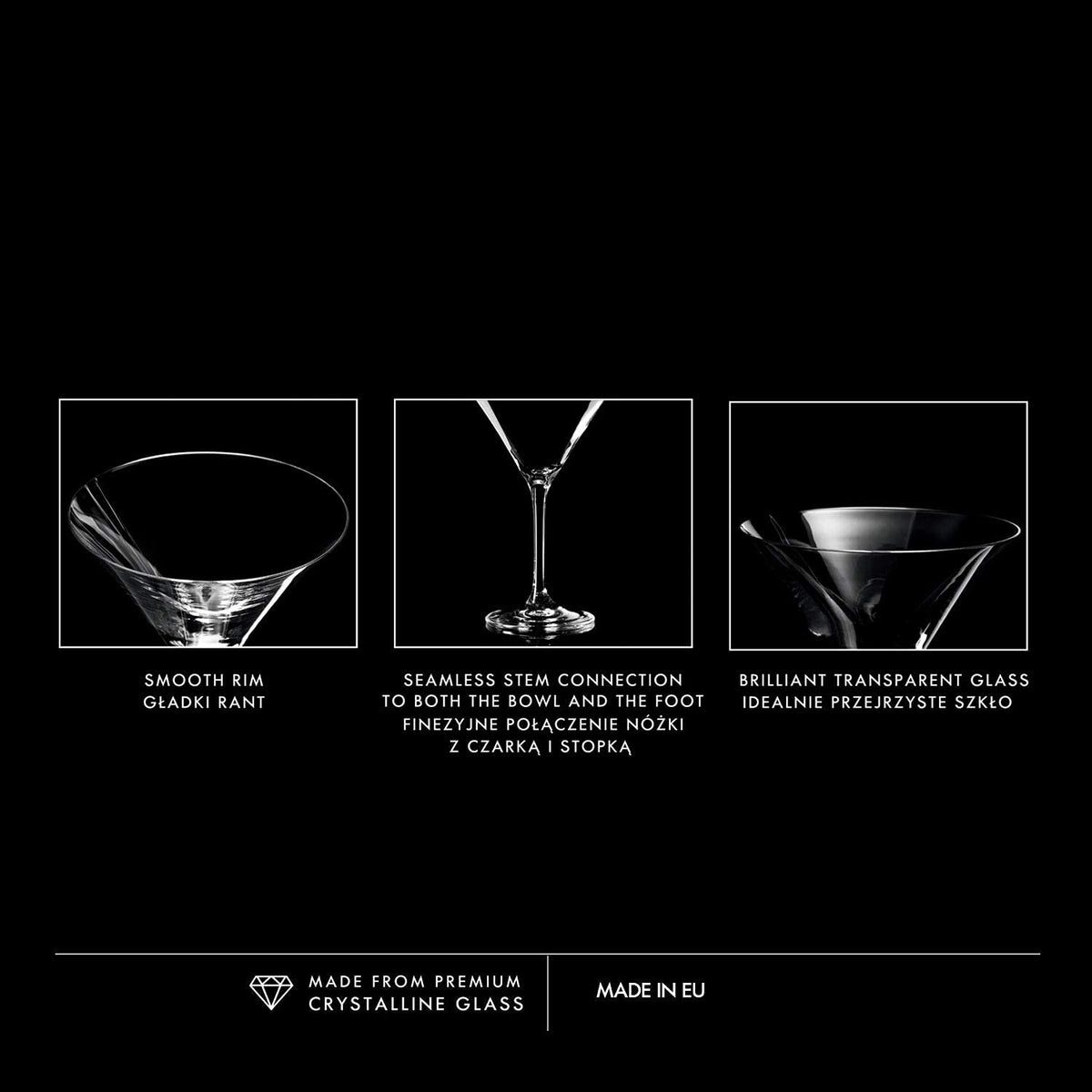 Martini Glasses Set of 6, 5.1 oz E94193
