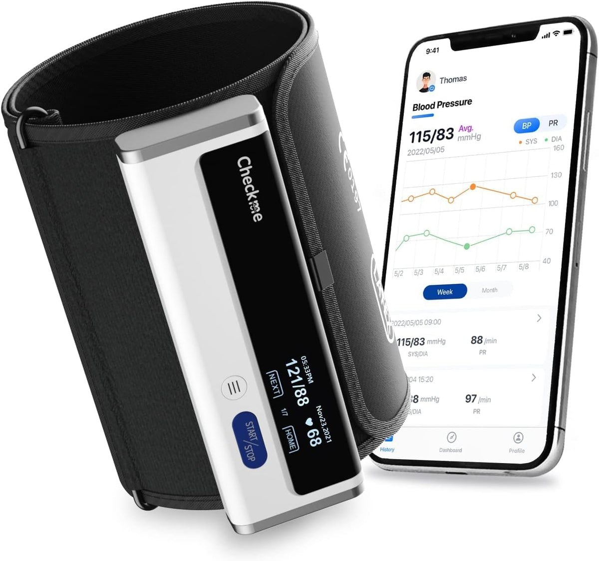 Upper Arm Blood Pressure Monitor with Bluetooth Cuff B219
