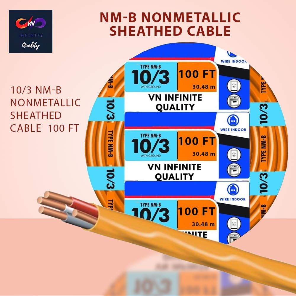Orange 100 Ft NM-B Sheathed Cable W331729