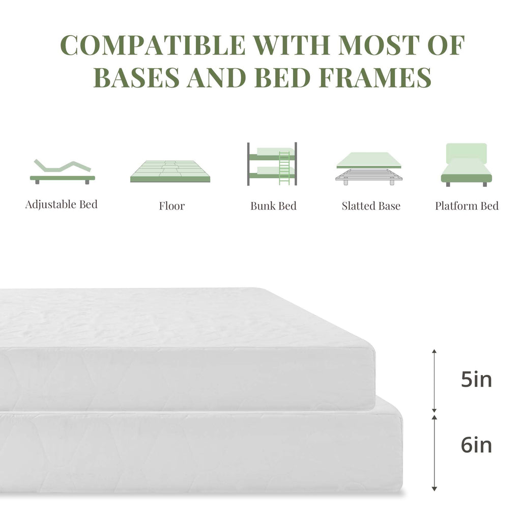 5 Inch Twin Size Memory Foam Mattress A82832