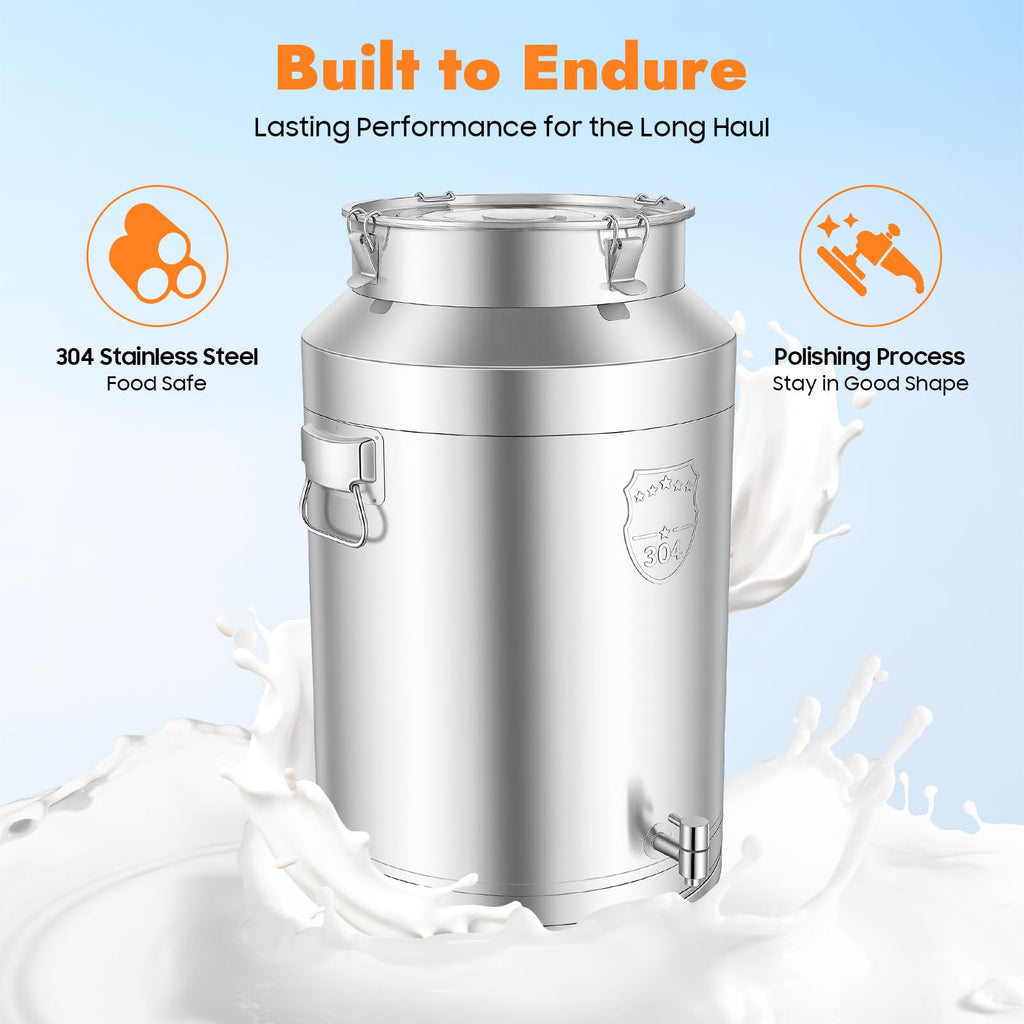 304 Stainless Steel 76L Sealed Bucket with Faucet B6623