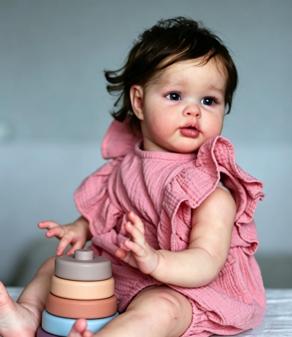 20 Inch Reborn Baby Dolls Girl with Curly Rooted Hair A305
