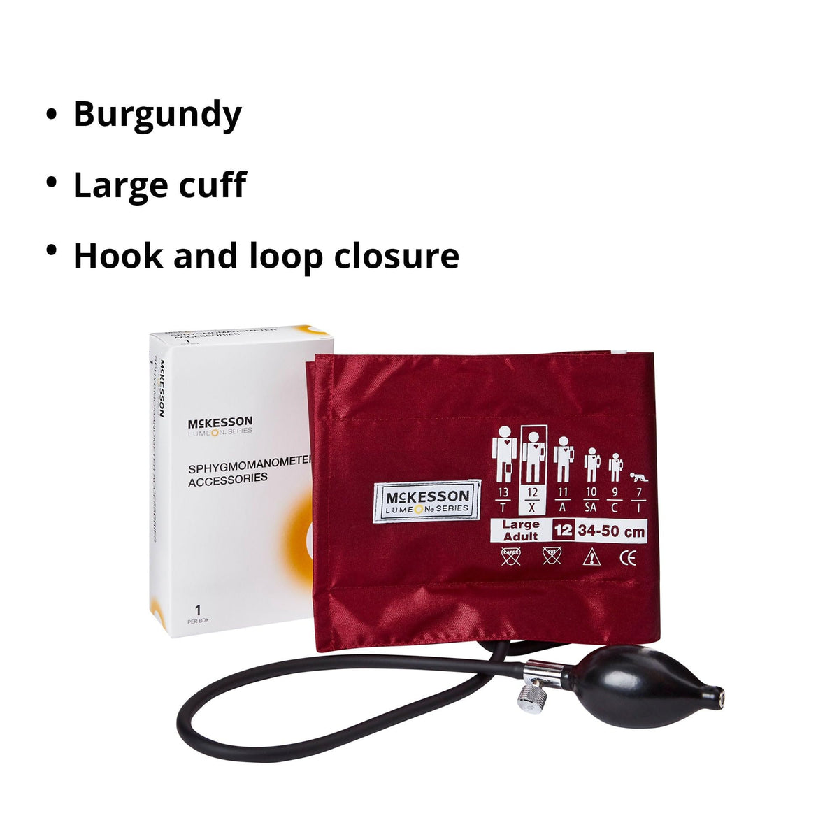 15 ct Replacement Blood Pressure Cuff with Bulb and Valve I1419