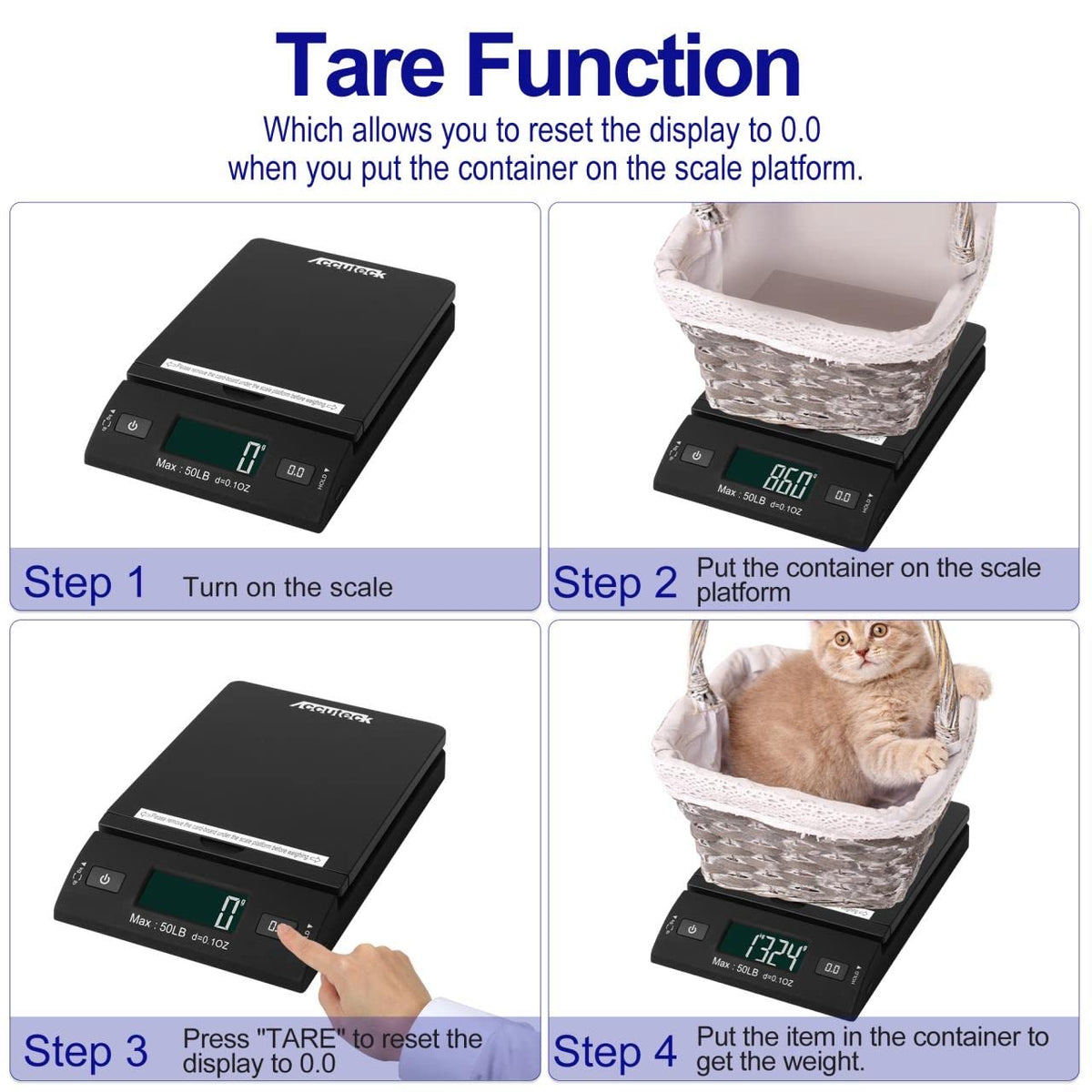 50 lb Black Digital Shipping Postal Scale C813933