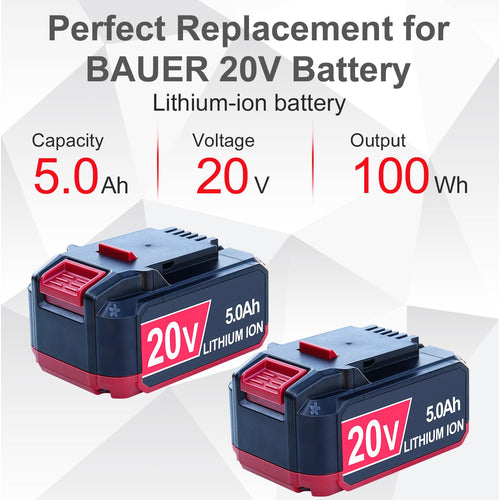 2 Pack Replacement 20V Battery 5Ah S590430