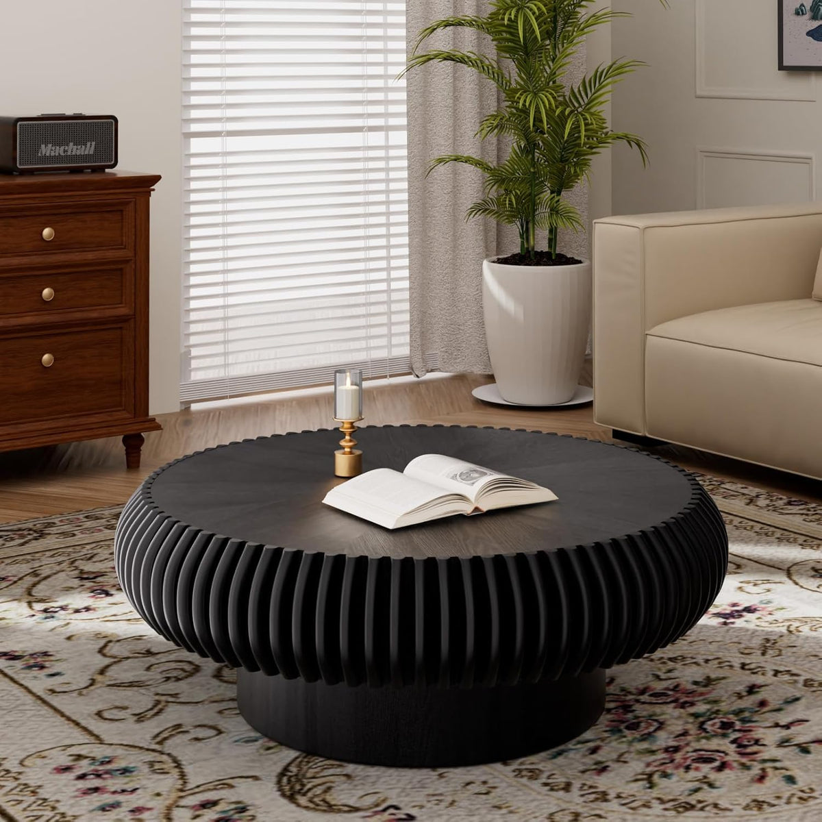 Black Round Coffee Table D3281