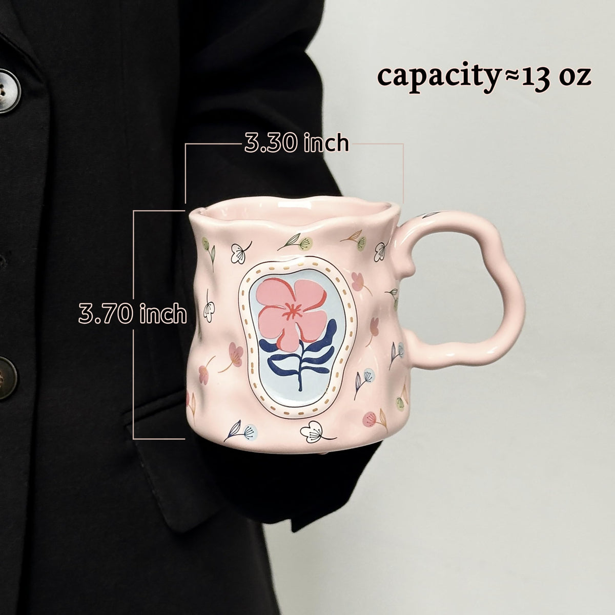 Pink Flannelette Gift Box with Coffee Mug V59025