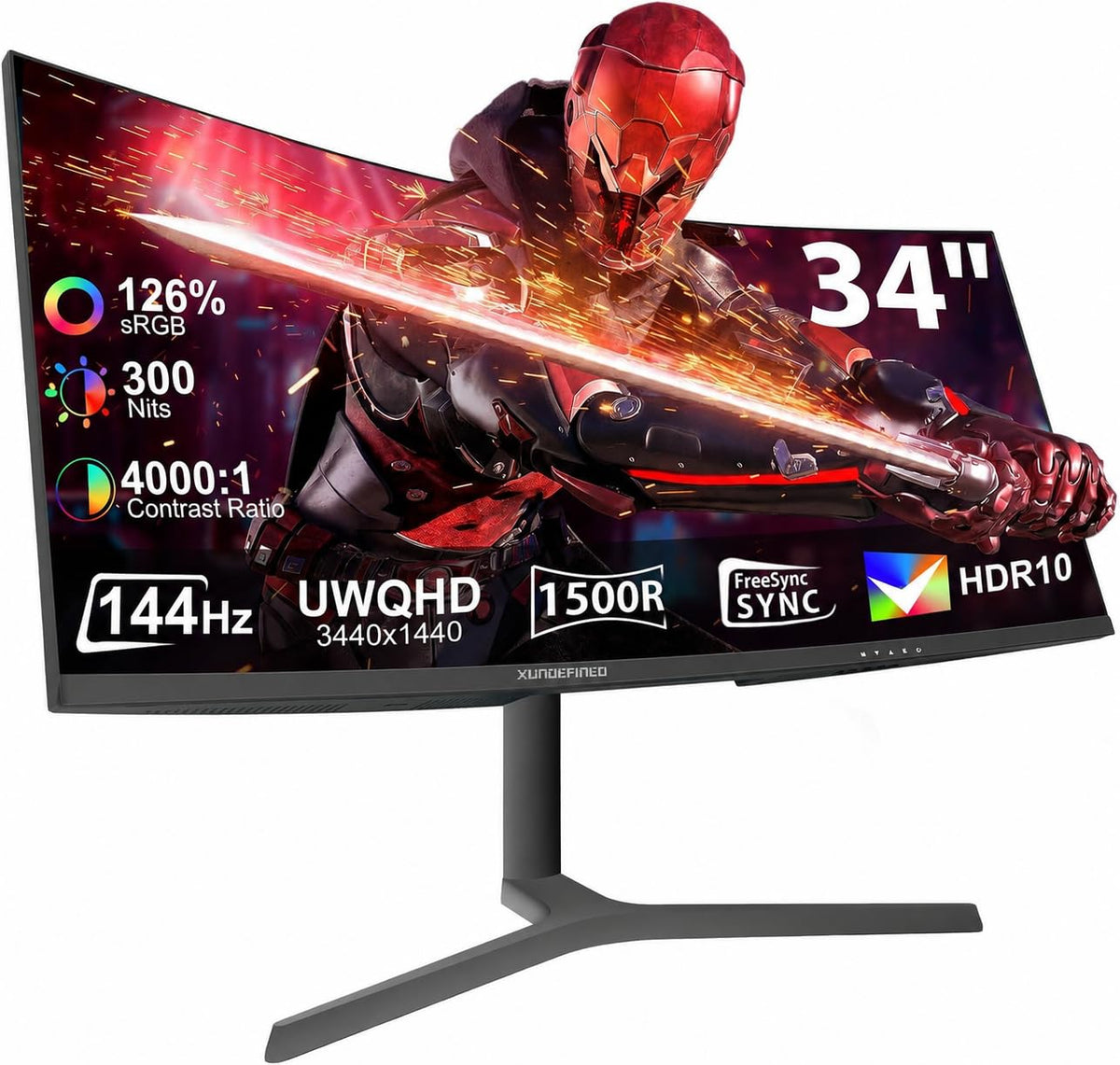 34 Inch Curved Ultrawide Gaming Monitor 180Hz UWQHD X824982