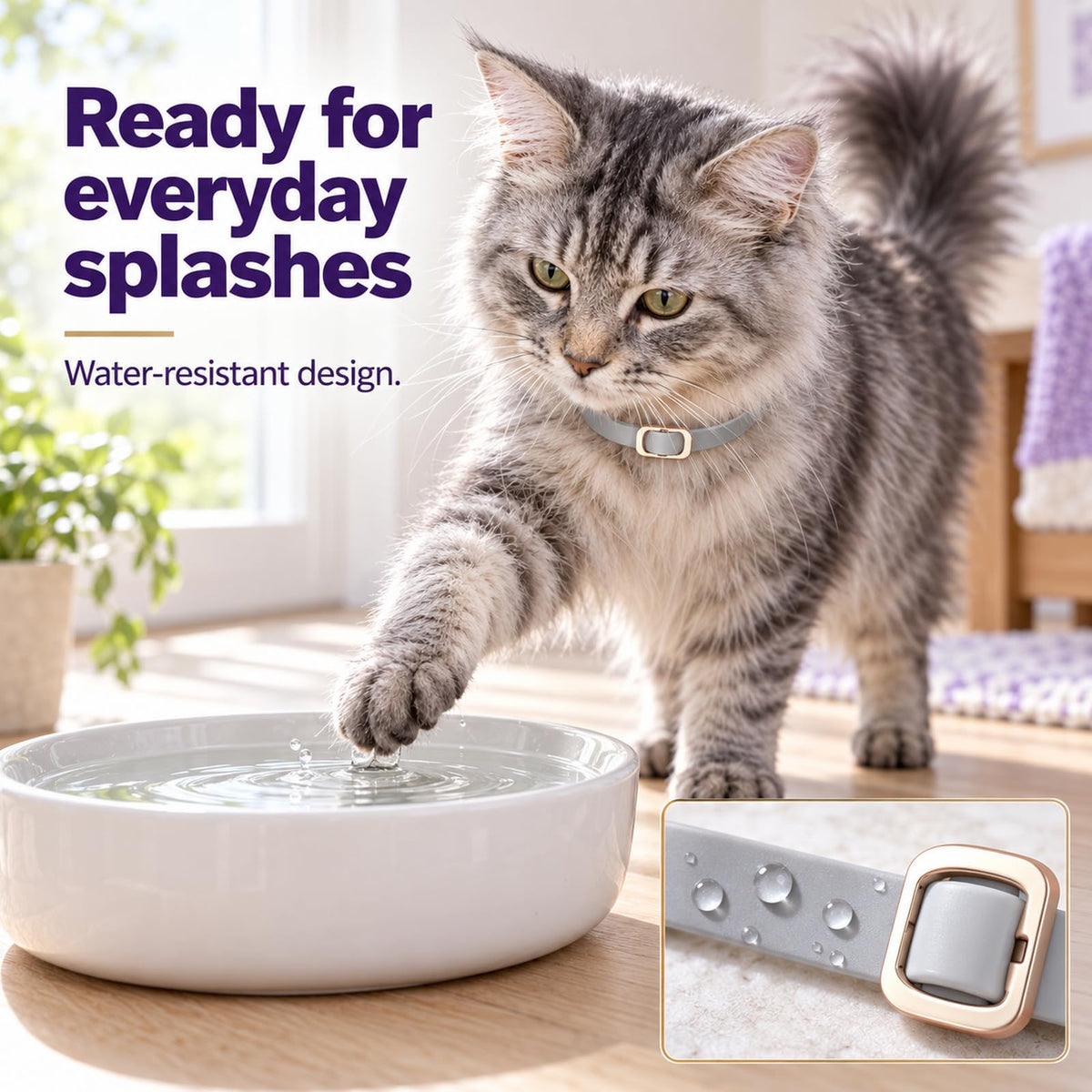 Flea and Tick Collar for Cats 4 Pack Gray S4084
