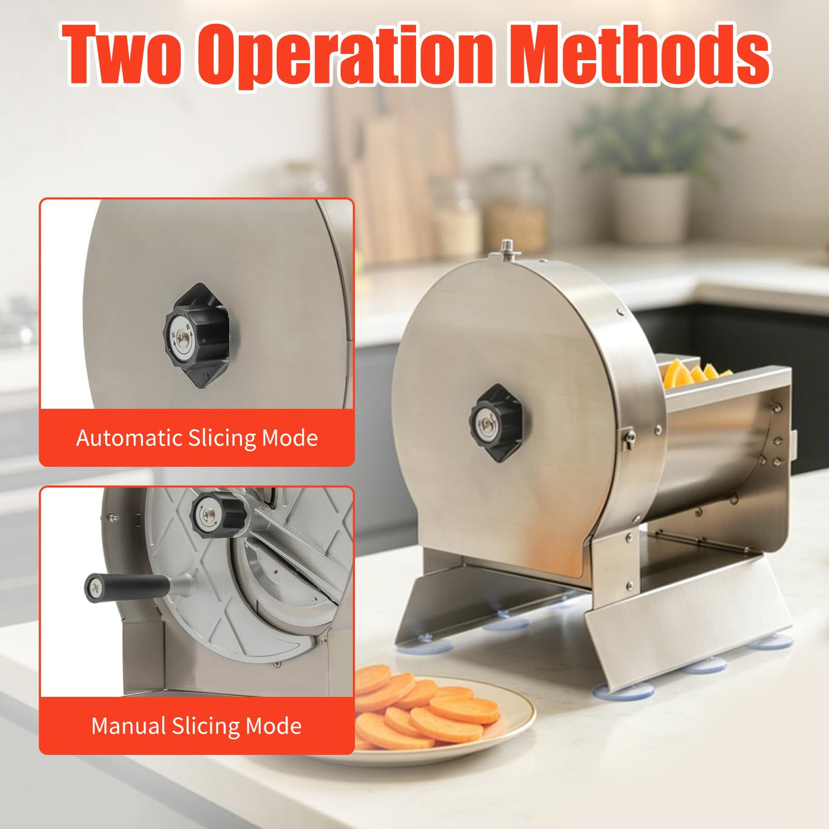 Electric Vegetable Slicer 2 IN 1 0-12mm Thickness Adjustable U360039