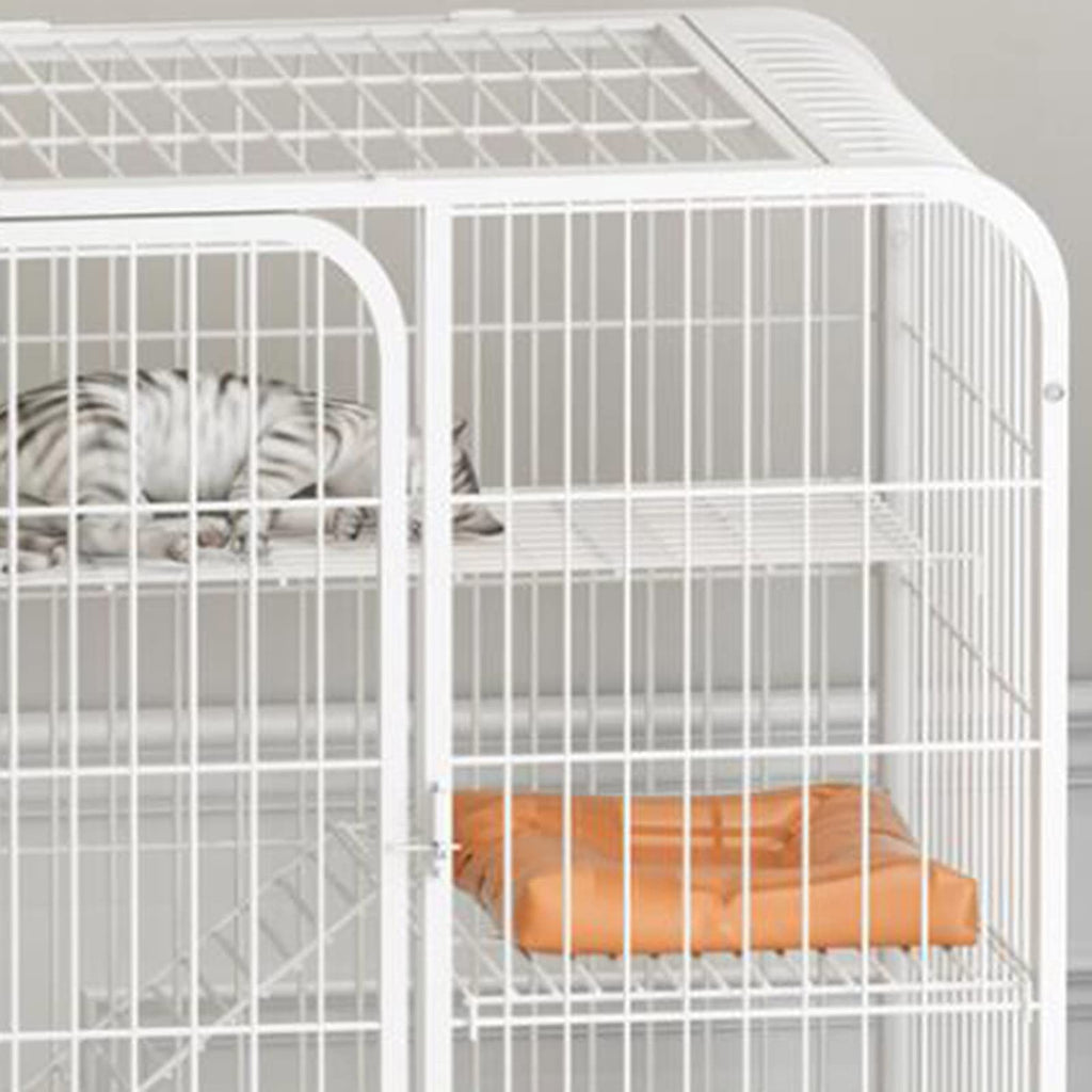 Large 3-Tier Metal Wire Cat Cage with Hammock and Casters C952